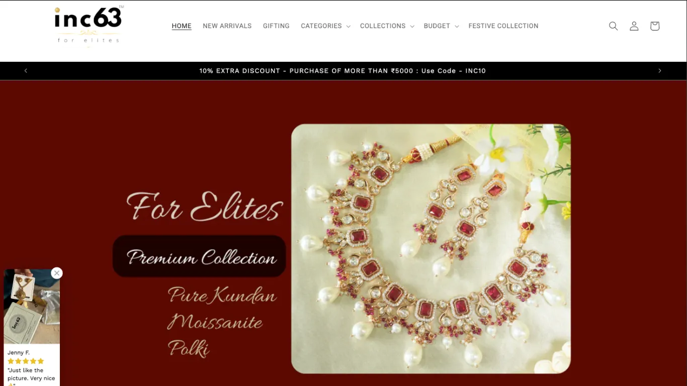Inc63 Jewellery Store